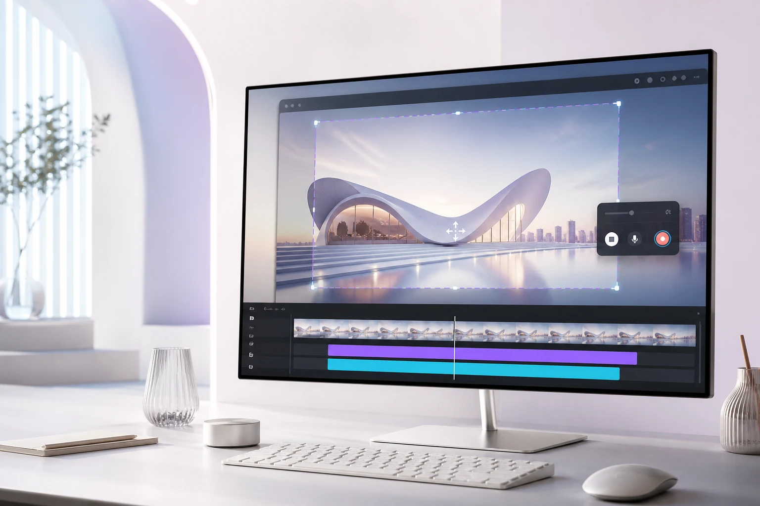 PiP Studio 4K 屏幕录制和时间线工作流